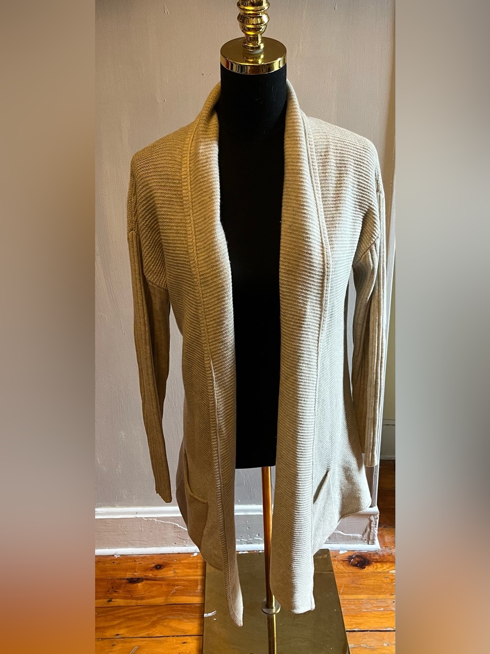 Splendid 100% Cashmere Oversized Cardigan Cream Size Small
